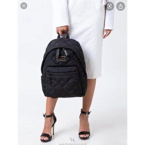 MARC JACOBS black quilted backpack M0011321